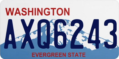 WA license plate AXQ6243