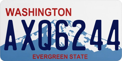 WA license plate AXQ6244
