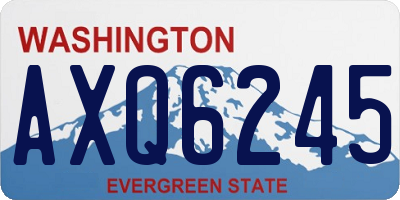 WA license plate AXQ6245