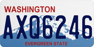 WA license plate AXQ6246