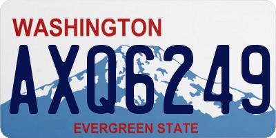 WA license plate AXQ6249