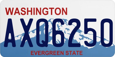 WA license plate AXQ6250