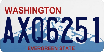 WA license plate AXQ6251