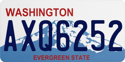 WA license plate AXQ6252