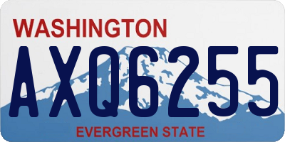 WA license plate AXQ6255
