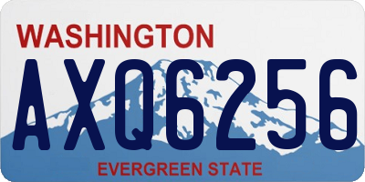 WA license plate AXQ6256