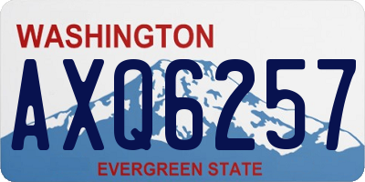 WA license plate AXQ6257