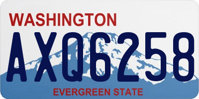 WA license plate AXQ6258