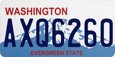 WA license plate AXQ6260