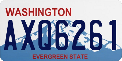 WA license plate AXQ6261