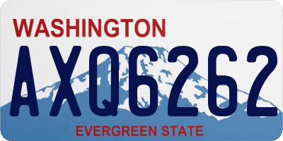 WA license plate AXQ6262