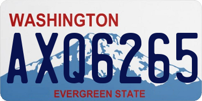 WA license plate AXQ6265