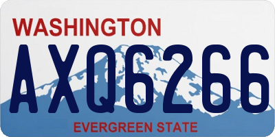 WA license plate AXQ6266