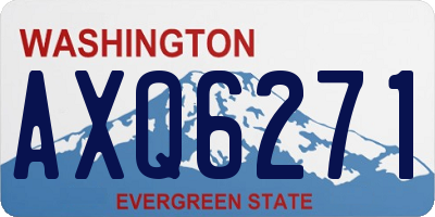 WA license plate AXQ6271