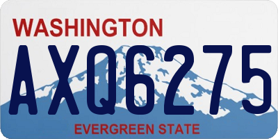 WA license plate AXQ6275