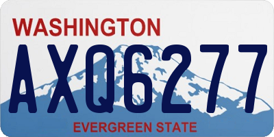 WA license plate AXQ6277