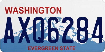 WA license plate AXQ6284