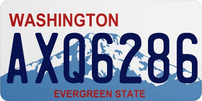 WA license plate AXQ6286
