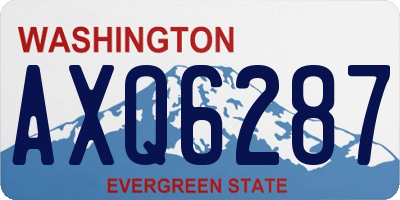 WA license plate AXQ6287