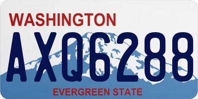 WA license plate AXQ6288