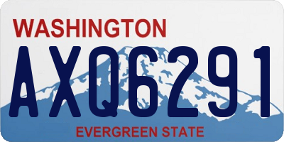 WA license plate AXQ6291