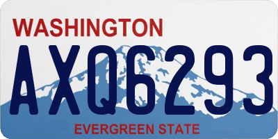 WA license plate AXQ6293
