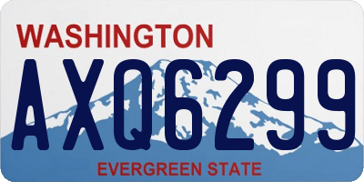 WA license plate AXQ6299