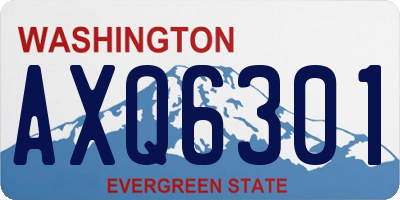 WA license plate AXQ6301