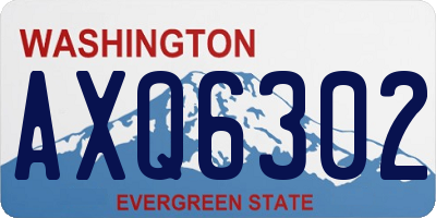 WA license plate AXQ6302