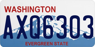 WA license plate AXQ6303