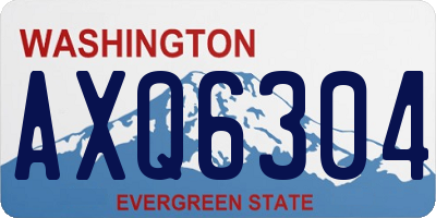 WA license plate AXQ6304