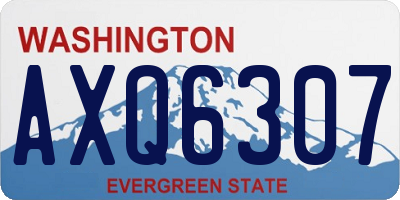 WA license plate AXQ6307