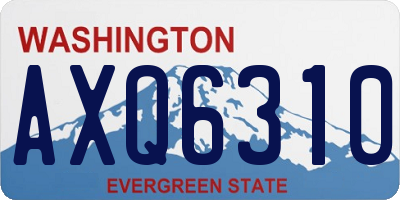 WA license plate AXQ6310