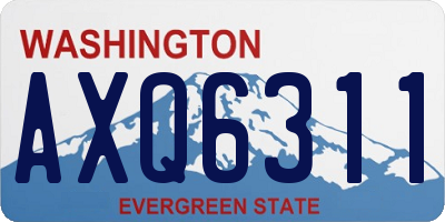WA license plate AXQ6311