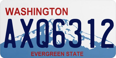 WA license plate AXQ6312