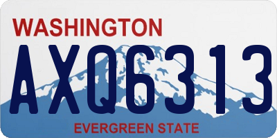 WA license plate AXQ6313