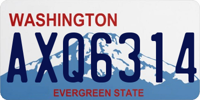 WA license plate AXQ6314