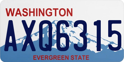 WA license plate AXQ6315