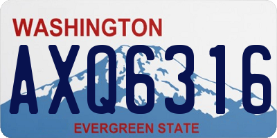 WA license plate AXQ6316