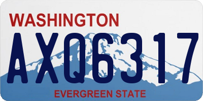 WA license plate AXQ6317