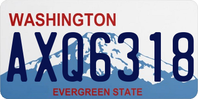 WA license plate AXQ6318
