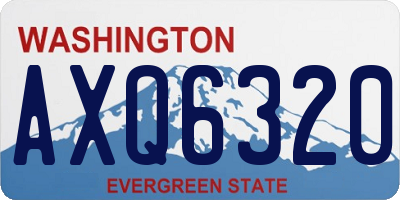 WA license plate AXQ6320