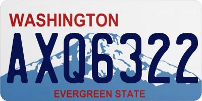 WA license plate AXQ6322