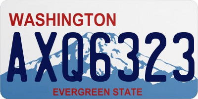 WA license plate AXQ6323