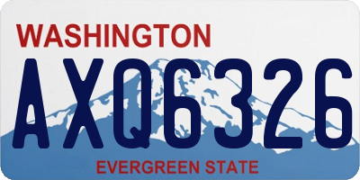 WA license plate AXQ6326