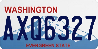 WA license plate AXQ6327