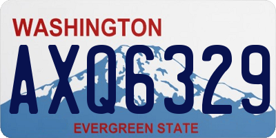 WA license plate AXQ6329