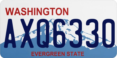 WA license plate AXQ6330