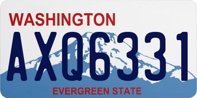 WA license plate AXQ6331