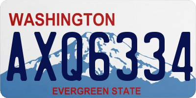 WA license plate AXQ6334